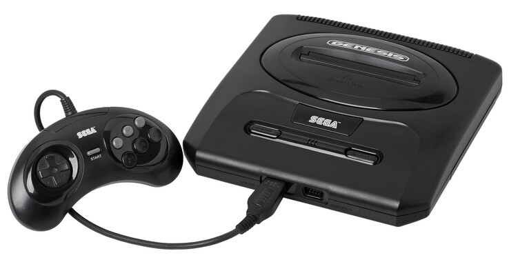 O Sega Genesis Model 2 com um controle de 6 botões (fonte da imagem: Wikipedia)