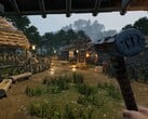 Uma imagem mostrando uma aldeia em Sengoku Dynasty, agora com 52% de desconto no Steam.