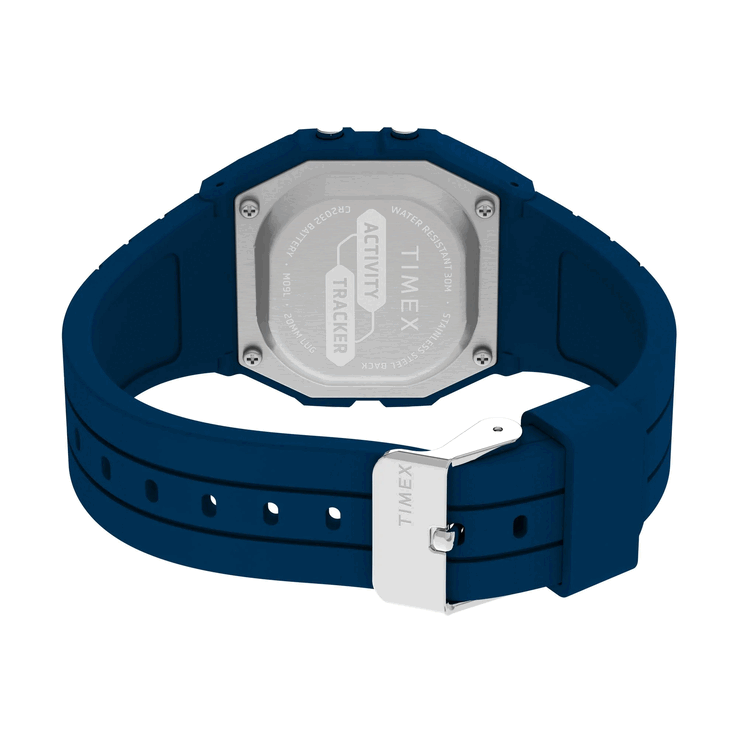 O relógio Timex TW5M55700JQ é fornecido com uma pulseira de silicone