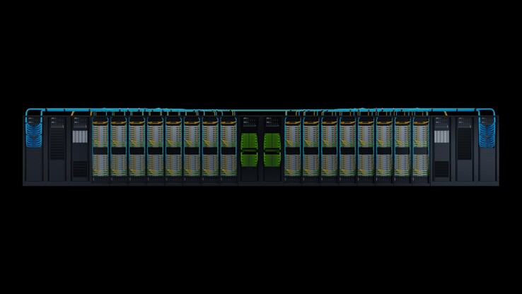 O supercomputador DGH GH200 AI conecta 256 superchips Grace Hopper com o sistema de switch NVLink da Nvidia