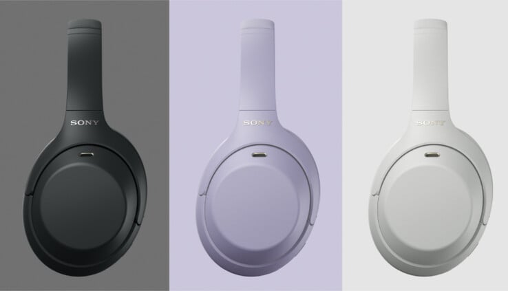 O Sony WH-1000XM4C nas suas três cores de lançamento.