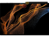O Galaxy Tab S8 Ultra com seu display entalhado e caneta S. (Fonte da imagem: WinFuture)
