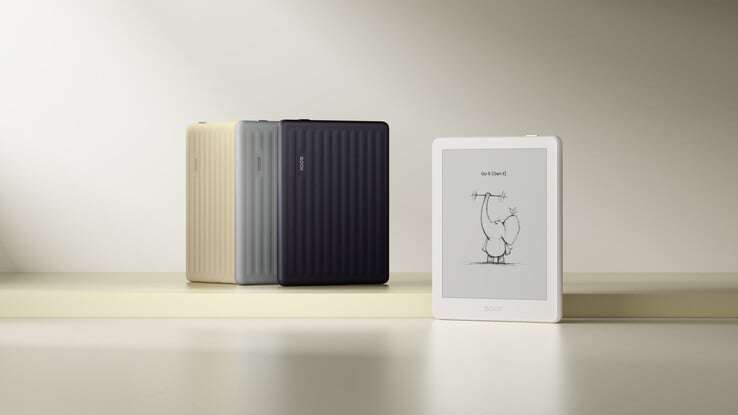 O e-reader é oferecido em quatro cores.