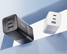 O carregador GaN de três portas de 100 W custa cerca de US$ 32 na China. Na foto: as duas opções de cores do adaptador de energia. (Fonte da imagem: Lenovo)