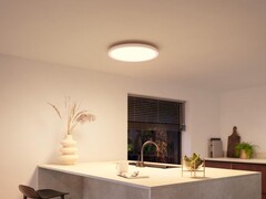 A luminária de teto Philips Hue Devote (foto) chegou à Europa. (Fonte da imagem: Philips Hue)
