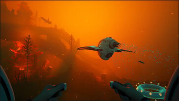 Na foto: Uma captura de tela do jogo Subnautica 2.