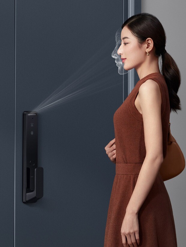 O Xiaomi Face Recognition Smart Door Lock utiliza a tecnologia de luz estruturada 3D. (Fonte de imagem: Xiaomi)