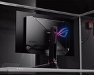 O ROG Swift OLED PG32UCDM Gen3 visto de trás.