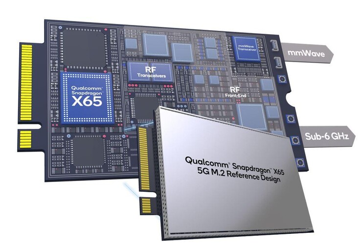 A Qualcomm lança o projeto de referência Snapdragon X65 5G M.2. (Fonte: Qualcomm)