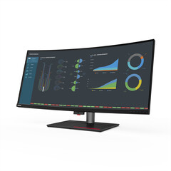 O ThinkVision P40w tem um painel WUHD 21:9 de cor precisa servido sobre uma conexão Thunderbolt 4. (Fonte de imagem: Lenovo)