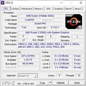 Lenovo IdeaPad Flex 5 CPU-Z: Aba CPU