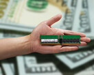 A RAM DDR5 "faça você mesmo" poderá em breve se tornar uma abordagem viável para economizar dinheiro na construção de PCs. Na foto: uma pessoa segurando um stick de RAM. (Fonte da imagem: SK Hynix e Giorgio Trovato)