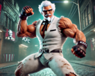 A ideia do Coronel Sanders como lutador jogável foi rejeitada pelo KFC e pelos próprios chefes do diretor da série. (Fonte da imagem: Dall-E 3)