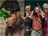 Sam Fisher, de Splinter Cell: Blacklist (à esquerda), e os vilões da franquia Far Cry.
