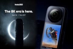 A Insta360 X4 parece estar substituindo a Insta360 X3 (foto à direita) em 16 de abril. (Fonte da imagem: Insta360 - editado)