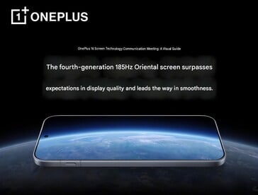 O OnePlus 16 contará com um ecrã OLED com uma taxa de atualização máxima de 185 Hz.