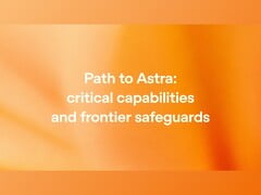 Infográfico da OpenAI: “Path to Astra, capacidades críticas e salvaguardas de fronteira”