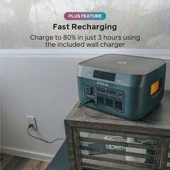 O BaseCharge 1500+ agora carrega quase 4 vezes mais rápido em uma tomada de parede (Fonte da imagem: BioLite)