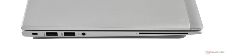 Esquerda: Fechadura Kensington, 2x USB-A 3.0, 3.5 mm, cartão inteligente