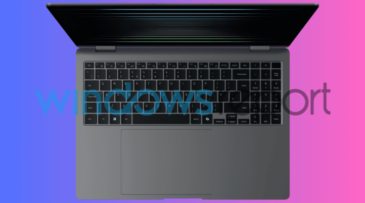 Teclado Samsung Galaxy Book 5 Pro 360 (fonte da imagem: Windows Report)