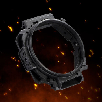 O relógio possui uma caixa resistente a chamas. (Fonte da imagem: Casio / David et Philly)