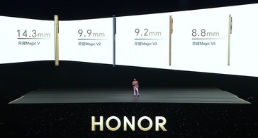 A evolução dos smartphones dobráveis da Honor.