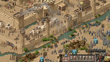 Na imagem: Uma captura de tela do jogo “Stronghold Crusader: Definitive Edition”.