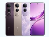 O Vivo V50 Lite 5G vem nas cores preta, dourada e roxa (Fonte da imagem: Vivo)