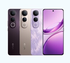 O Vivo V50 Lite 5G vem nas cores preta, dourada e roxa (Fonte da imagem: Vivo)