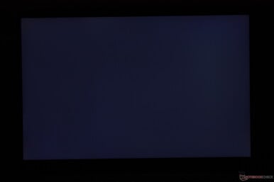 Sangramento mínimo e irregular da luz de fundo