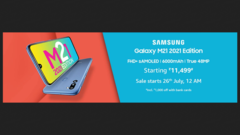 A Samsung apresenta o &quot;novo&quot; Galaxy M21. (Fonte: Samsung)