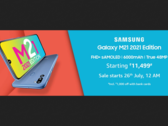A Samsung apresenta o "novo" Galaxy M21. (Fonte: Samsung)