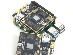 Maix4-HAT: A placa de expansão pode ser usada com ou sem o Raspberry Pi. (Fonte da imagem: Sipeed)