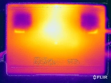 Temperaturas da superfície do teste de estresse (parte inferior)