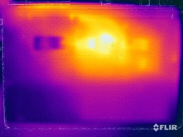 Temperaturas da superfície do teste de estresse (parte inferior)