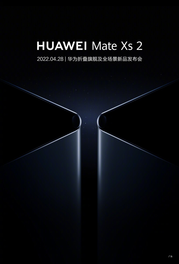 Huawei lança um teaser inicial de Mate Xs 2. (Fonte: Huawei via Weibo)