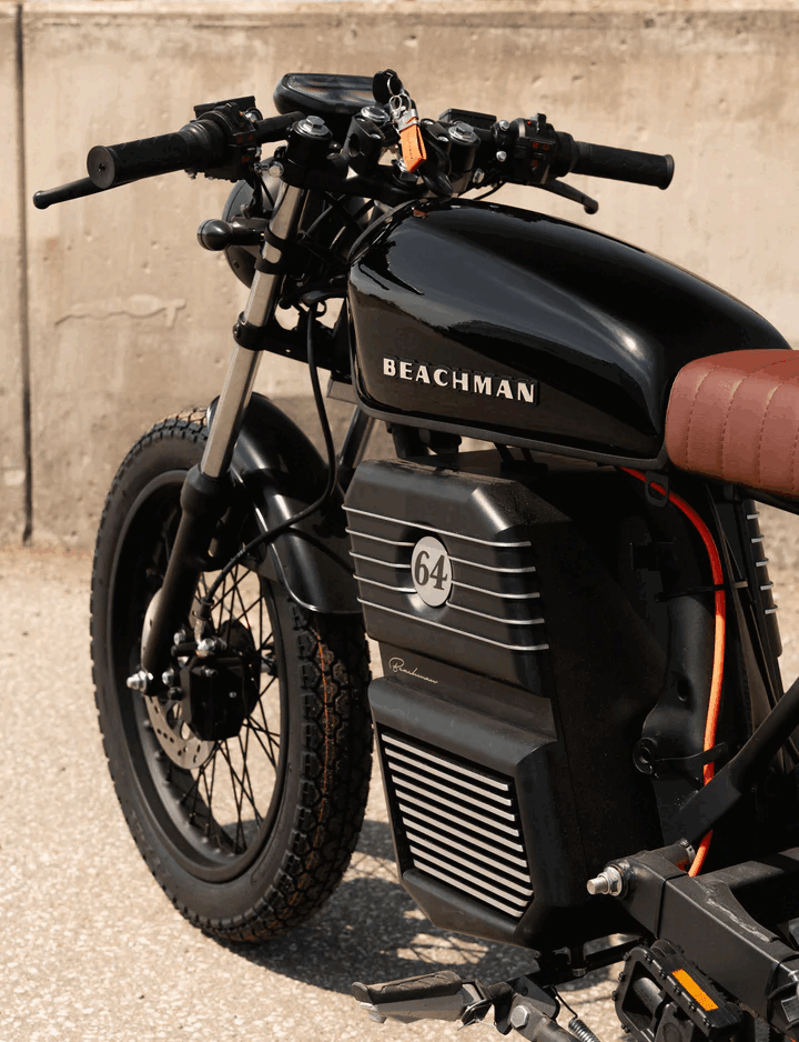 A e-bike Beachman '64 tem uma grande bateria removível de 2,88 kWh (Fonte da imagem: Beachman)