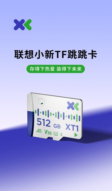 Cartão microSD da Lenovo com a marca Xiaoxin. (Fonte da imagem: Lenovo)