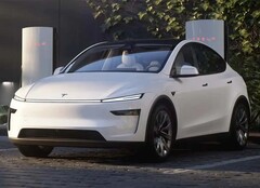 O novo Tesla Model Y. A Volkswagen superou a Tesla na liderança do mercado europeu de veículos elétricos, já que os registros do SUV elétrico diminuíram (Fonte da imagem: Tesla)