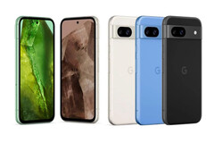 O Google lançará o Pixel 8a em quatro opções de cores. (Fonte da imagem: vários - editado)