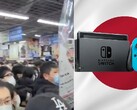 O PS5 reabasteceu uma multidão no Japão, mas o Switch ainda é o campeão de vendas. (Fonte de imagem: @AJapaneseDream/WorldGrain/Nintendo)