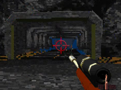Uma captura de tela da suposta filmagem da versão para SNES do GoldenEye 007