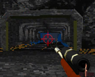 Uma captura de tela da suposta filmagem da versão para SNES do GoldenEye 007