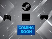 Steam Machine Steam Frame e banner do controle mostrando a data de lançamento