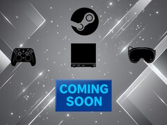 Steam Machine Steam Frame e banner do controle mostrando a data de lançamento