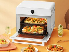 O forno Xiaomi Mijia Smart Air Frying Oven 30L tem uma tela tátil de 1,32&quot; (~3,35 cm). (Fonte da imagem: Xiaomi)