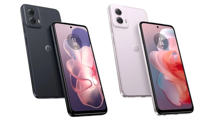 O Moto G Power 5G 2024 nas cores Midnight Blue e Pale Lilac. (Fonte da imagem: Motorola)