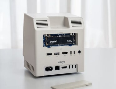 O Wokyis possui um slot M.2 para facilitar a expansão do armazenamento. (Fonte da imagem: Prelaunch)