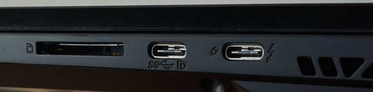 Portos certos: Leitor de cartões SD, USB-C (10 Gbit/s, DP), Thunderbolt 4