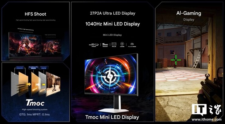 O monitor para jogos TCL P2A Ultra de 27 polegadas é voltado para jogos competitivos.